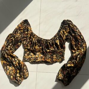 Urban Outfitters Elowen Puff Sleeve Top